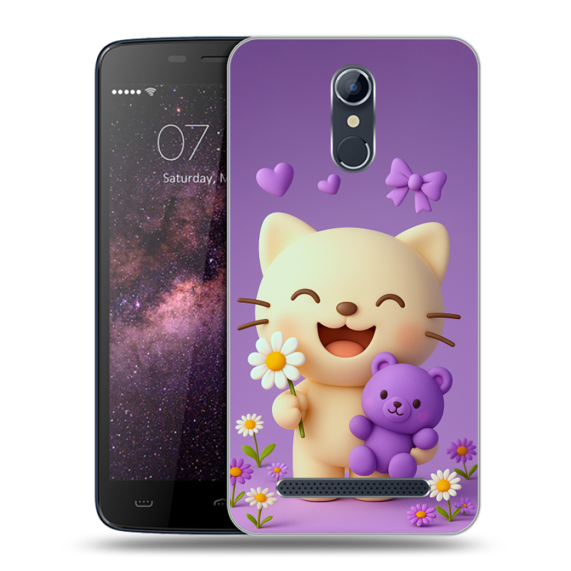 Силиконовый чехол на Homtom HT17 с принтом для девочек Силиконовый чехол на Homtom HT17 с принтом для девочек
