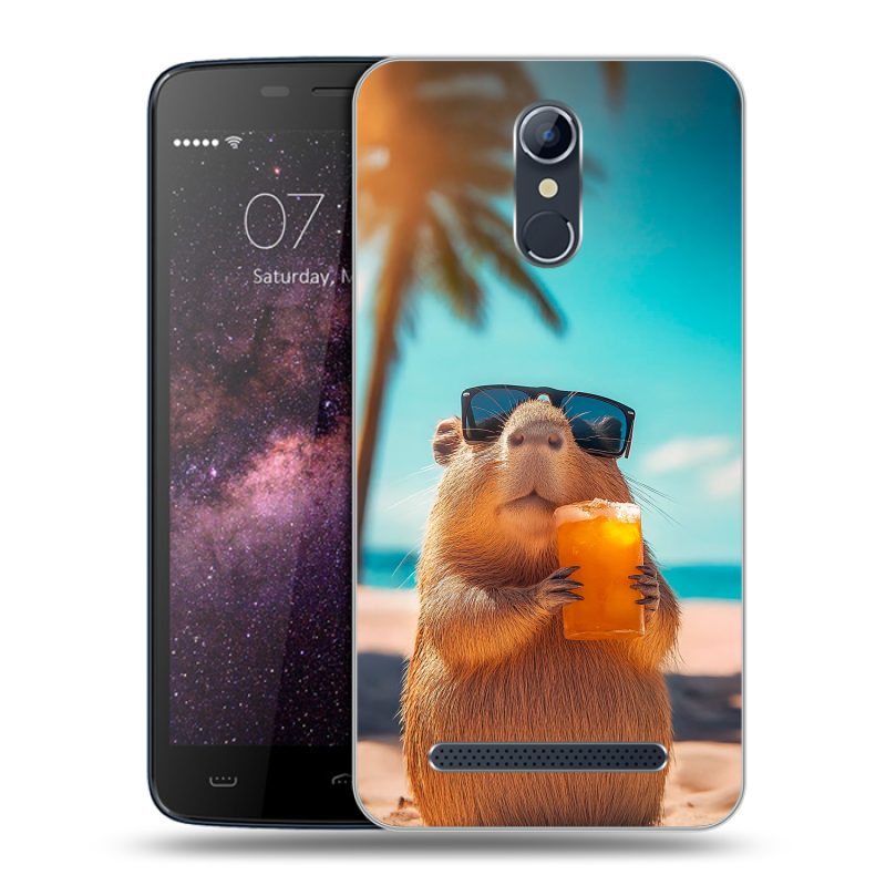 Силиконовый чехол на Homtom HT17 с принтом Капибара Силиконовый чехол на Homtom HT17 с принтом Капибара