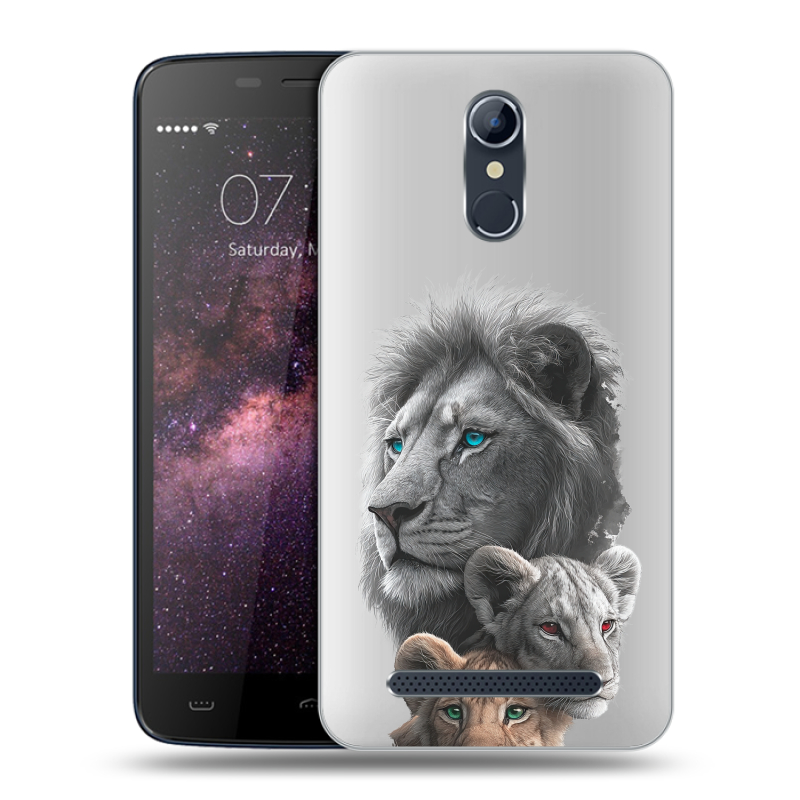 Силиконовый чехол на Homtom HT17 с принтом Львы Силиконовый чехол на Homtom HT17 с принтом Львы