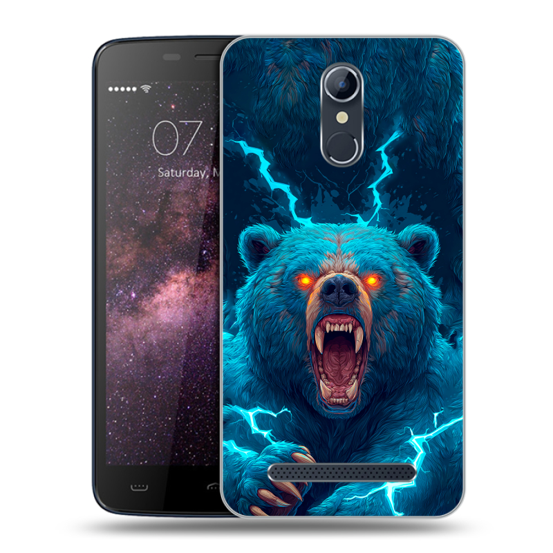 Силиконовый чехол на Homtom HT17 с принтом Медведь Силиконовый чехол на Homtom HT17 с принтом Медведь