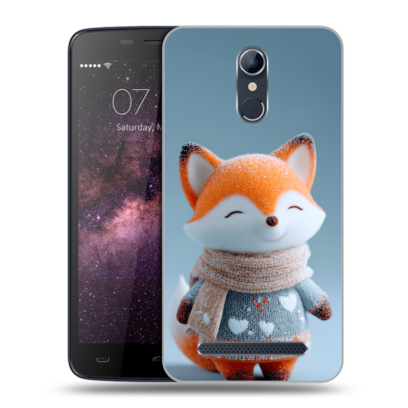 Силиконовый чехол на Homtom HT17 с принтом Лиса Силиконовый чехол на Homtom HT17 с принтом Лиса