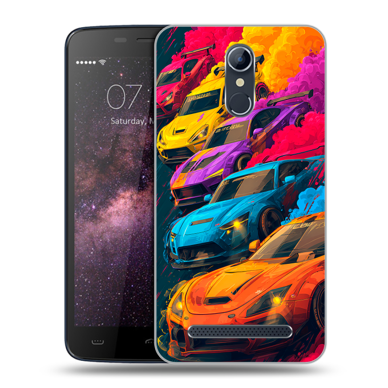 Силиконовый чехол на Homtom HT17 с принтом Тачки Силиконовый чехол на Homtom HT17 с принтом Тачки