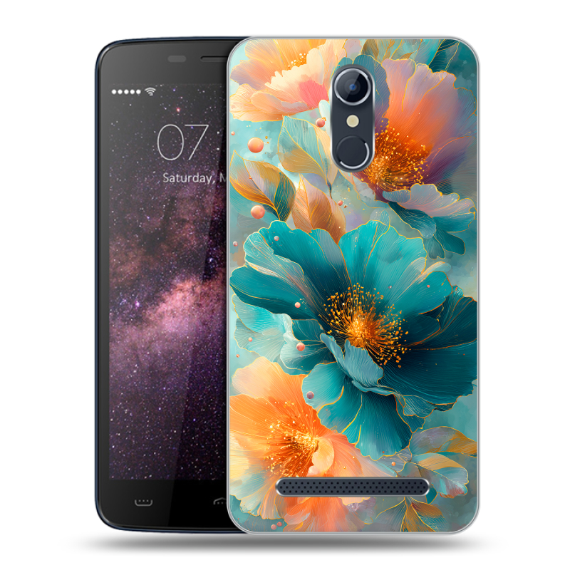 Силиконовый чехол на Homtom HT17 с принтом Цветы Силиконовый чехол на Homtom HT17 с принтом Цветы