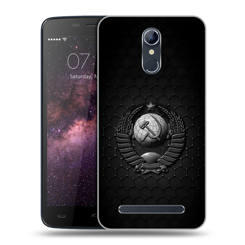 Силиконовый чехол на Homtom HT17 с принтом Герб Флаг СССР Силиконовый чехол на Homtom HT17 с принтом Герб Флаг СССР