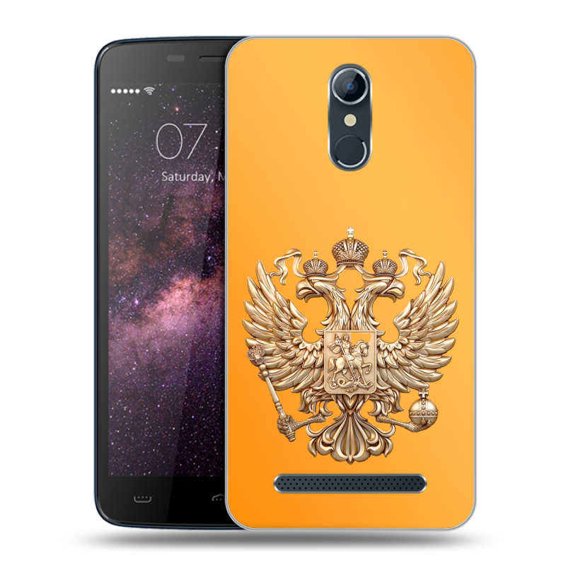 Силиконовый чехол на Homtom HT17 с принтом Герб Флаг России Силиконовый чехол на Homtom HT17 с принтом Герб Флаг России