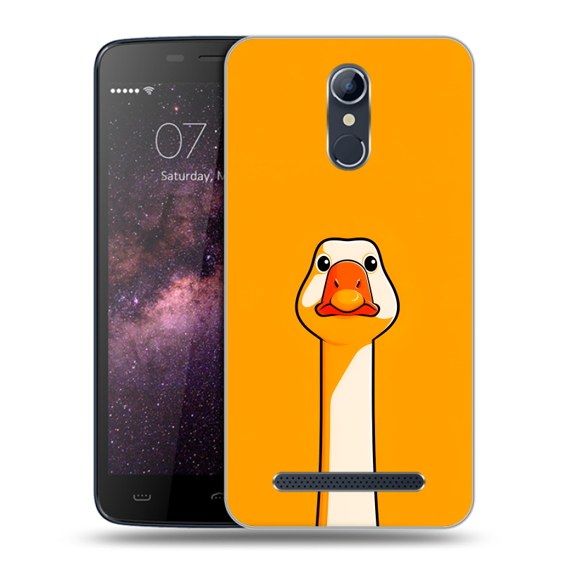 Силиконовый чехол на Homtom HT17 с принтом Смешная утка Силиконовый чехол на Homtom HT17 с принтом Смешная утка