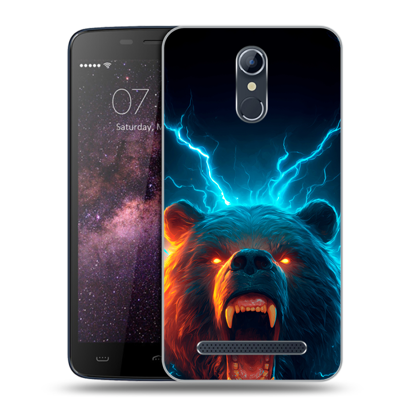Силиконовый чехол на Homtom HT17 с принтом Медведь Силиконовый чехол на Homtom HT17 с принтом Медведь