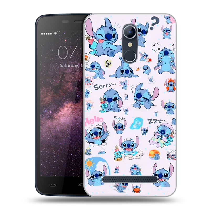 Силиконовый чехол на Homtom HT17 с принтом Лило и Стич Силиконовый чехол на Homtom HT17 с принтом Лило и Стич