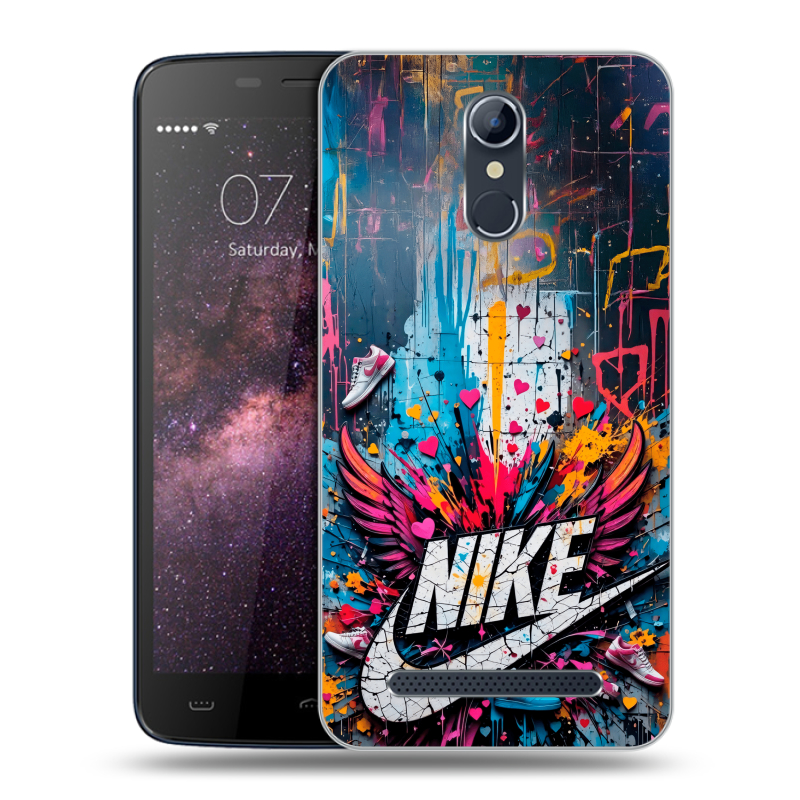 Силиконовый чехол на Homtom HT17 с принтом Nike Найк Силиконовый чехол на Homtom HT17 с принтом Nike Найк