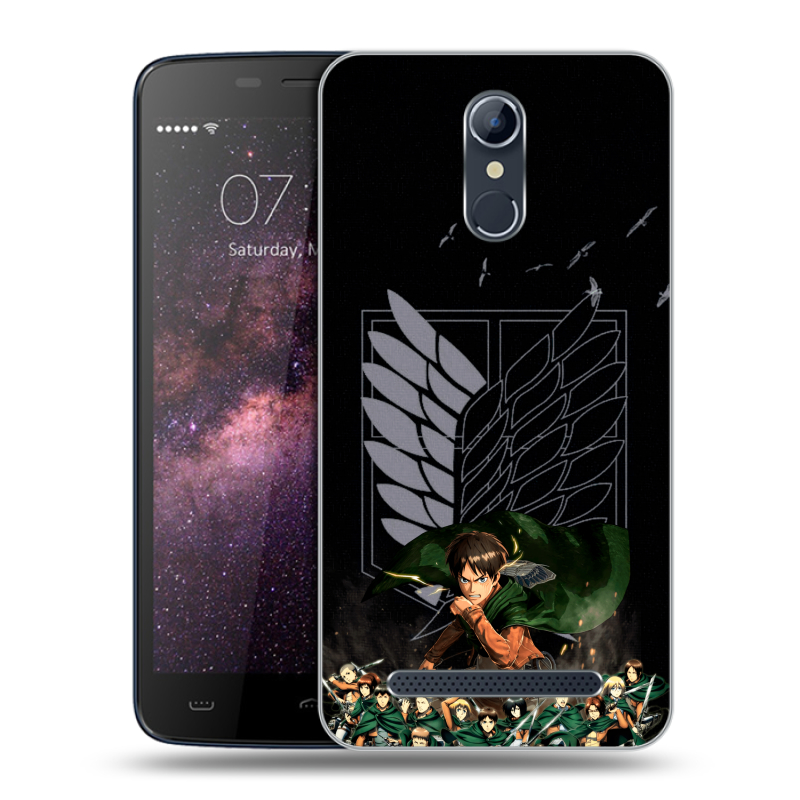 Силиконовый чехол на Homtom HT17 с принтом Атака титанов Силиконовый чехол на Homtom HT17 с принтом Атака титанов