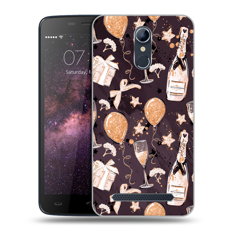 Силиконовый чехол на Homtom HT17 с принтом Новый год Силиконовый чехол на Homtom HT17 с принтом Новый год