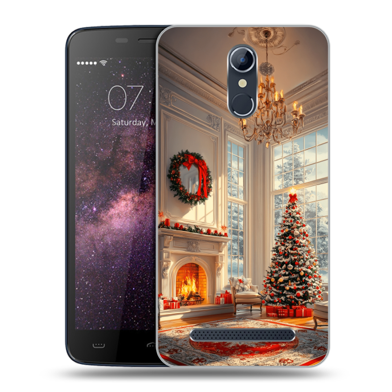 Силиконовый чехол на Homtom HT17 с принтом Новый год Силиконовый чехол на Homtom HT17 с принтом Новый год