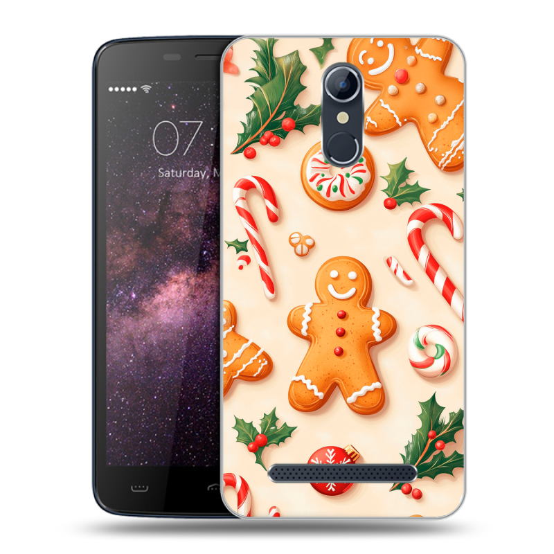 Силиконовый чехол на Homtom HT17 с принтом Новый год Силиконовый чехол на Homtom HT17 с принтом Новый год