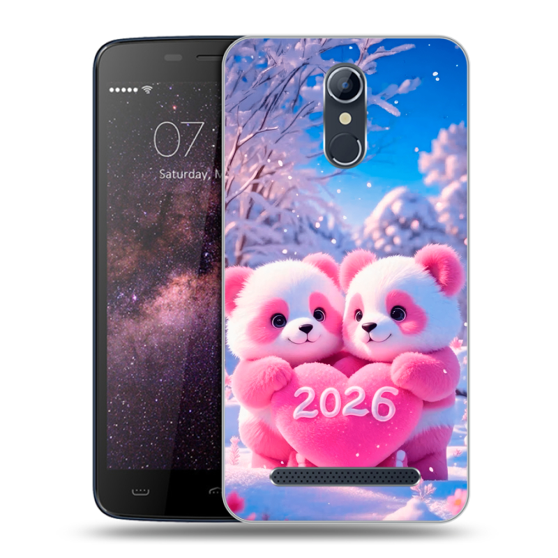 Силиконовый чехол на Homtom HT17 с принтом Новый год Силиконовый чехол на Homtom HT17 с принтом Новый год