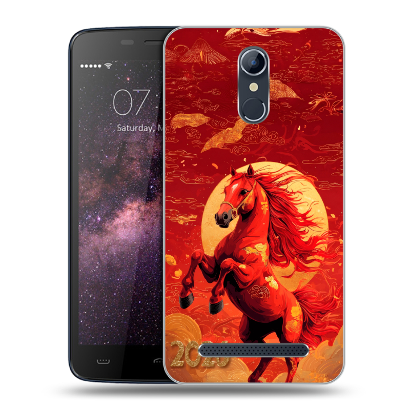 Силиконовый чехол на Homtom HT17 с принтом Новый год Силиконовый чехол на Homtom HT17 с принтом Новый год