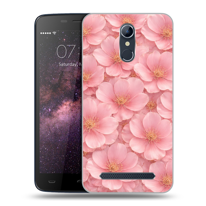 Силиконовый чехол на Homtom HT17 с принтом женский Силиконовый чехол на Homtom HT17 с принтом женский