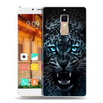 Пластиковый чехол на Elephone S3 с принтом Темный леопард Пластиковый чехол на Elephone S3 с принтом Темный леопард