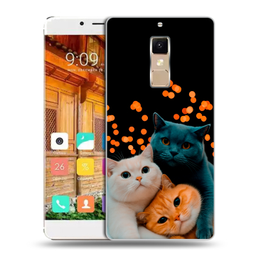 Пластиковый чехол на Elephone S3 с принтом Кошки Пластиковый чехол на Elephone S3 с принтом Кошки