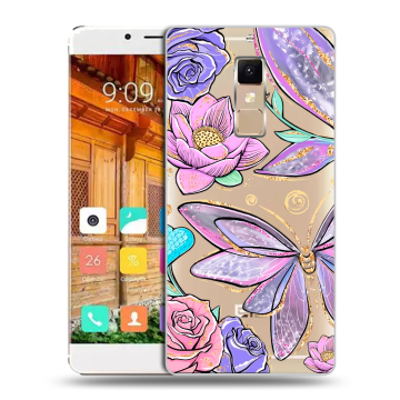 Пластиковый чехол на Elephone S3 с принтом Бабочки и цветы Пластиковый чехол на Elephone S3 с принтом Бабочки и цветы