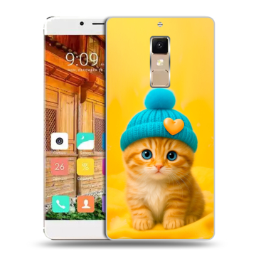 Пластиковый чехол на Elephone S3 с принтом Котенок в шапке