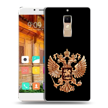 Пластиковый чехол на Elephone S3 с принтом Герб России золотой Пластиковый чехол на Elephone S3 с принтом Герб России золотой