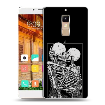 Пластиковый чехол на Elephone S3 с принтом Поцелуй скелетов Пластиковый чехол на Elephone S3 с принтом Поцелуй скелетов