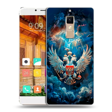 Пластиковый чехол на Elephone S3 с принтом Герб флаг России Пластиковый чехол на Elephone S3 с принтом Герб флаг России