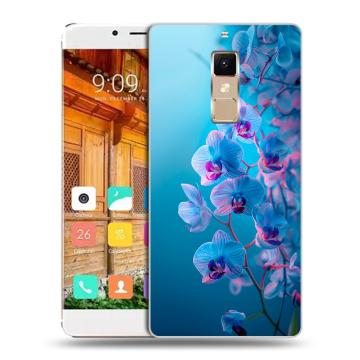 Пластиковый чехол на Elephone S3 с принтом голубые орхидеи