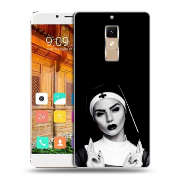 Пластиковый чехол на Elephone S3 с принтом монашка