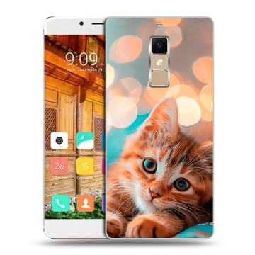 Пластиковый чехол на Elephone S3 с принтом котик