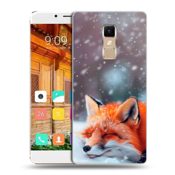 Пластиковый чехол на Elephone S3 с принтом лиса