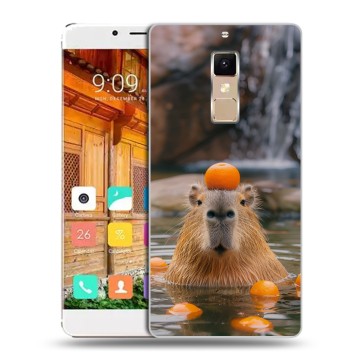 Пластиковый чехол на Elephone S3 с принтом Капибара с апельсином