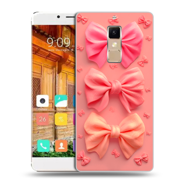 Пластиковый чехол на Elephone S3 с принтом Розовые бантики