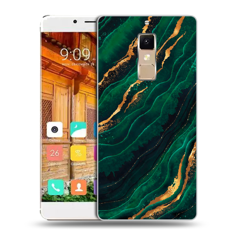 Пластиковый чехол на Elephone S3 с принтом Мрамор зеленое золото Пластиковый чехол на Elephone S3 с принтом Мрамор зеленое золото