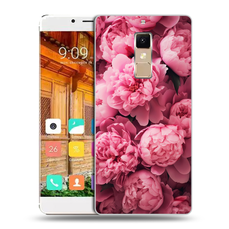 Пластиковый чехол на Elephone S3 с принтом цветы пионы Пластиковый чехол на Elephone S3 с принтом цветы пионы