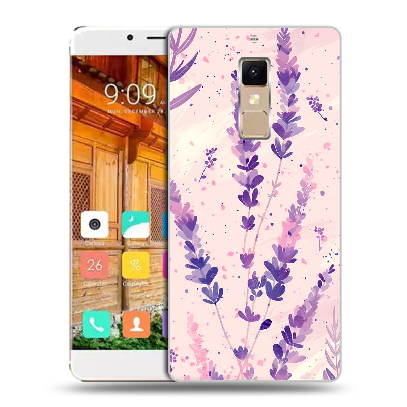 Пластиковый чехол на Elephone S3 с принтом цветы лаванда Пластиковый чехол на Elephone S3 с принтом цветы лаванда