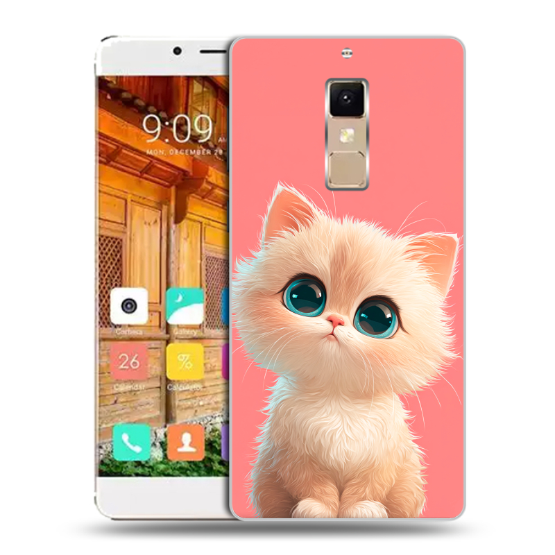 Пластиковый чехол на Elephone S3 с принтом Розовый котенок Пластиковый чехол на Elephone S3 с принтом Розовый котенок