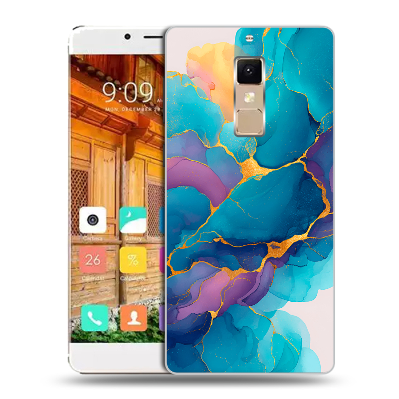 Пластиковый чехол на Elephone S3 с принтом Мрамор блестки Пластиковый чехол на Elephone S3 с принтом Мрамор блестки