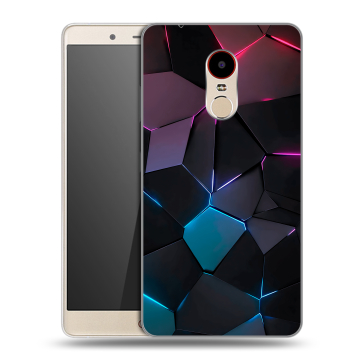 Силиконовый чехол на ZTE Nubia Z11 Max с принтом Геометрия неона