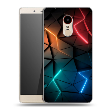 Силиконовый чехол на ZTE Nubia Z11 Max с принтом Абстракция неон