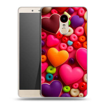 Силиконовый чехол на ZTE Nubia Z11 Max с принтом Сердечки
