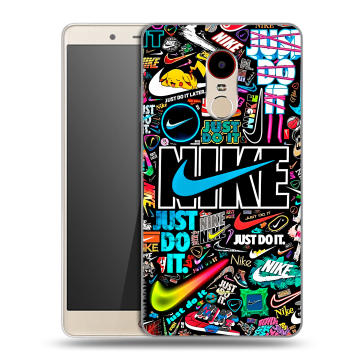 Силиконовый чехол на ZTE Nubia Z11 Max с принтом найк nike черный Силиконовый чехол на ZTE Nubia Z11 Max с принтом найк nike черный