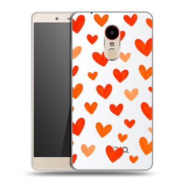 Силиконовый чехол на ZTE Nubia Z11 Max с принтом Сердечки