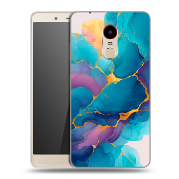 Силиконовый чехол на ZTE Nubia Z11 Max с принтом Мрамор блестки