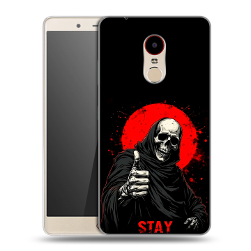 Силиконовый чехол на ZTE Nubia Z11 Max с принтом смешной скелет