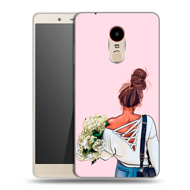 Силиконовый чехол на ZTE Nubia Z11 Max с принтом Девушка и букет Силиконовый чехол на ZTE Nubia Z11 Max с принтом Девушка и букет