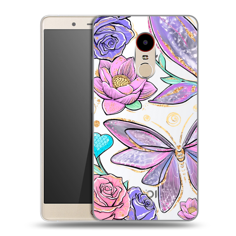 Пластиковый чехол на ZTE Nubia Z11 Max с принтом Бабочки и цветы Пластиковый чехол на ZTE Nubia Z11 Max с принтом Бабочки и цветы