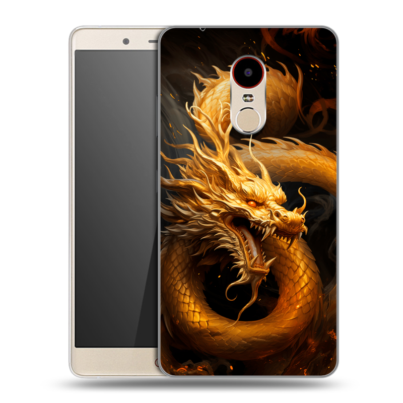Пластиковый чехол на ZTE Nubia Z11 Max с принтом Золотой дракон Пластиковый чехол на ZTE Nubia Z11 Max с принтом Золотой дракон