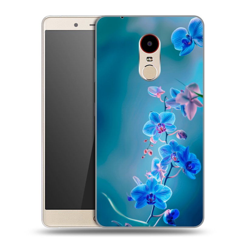 Пластиковый чехол на ZTE Nubia Z11 Max с принтом Голубые цветы Пластиковый чехол на ZTE Nubia Z11 Max с принтом Голубые цветы