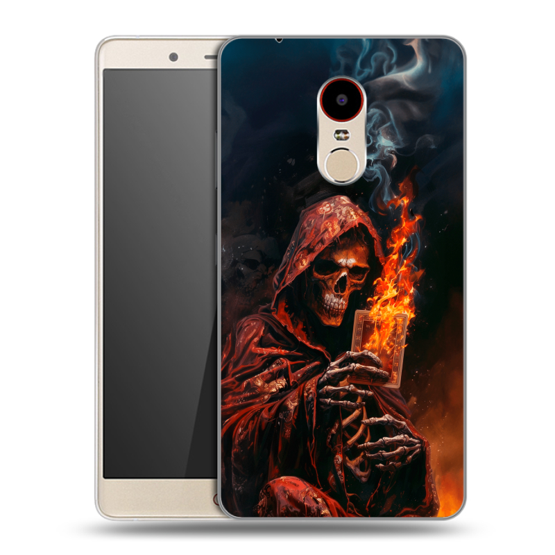 Пластиковый чехол на ZTE Nubia Z11 Max с принтом Скелет и карты Пластиковый чехол на ZTE Nubia Z11 Max с принтом Скелет и карты